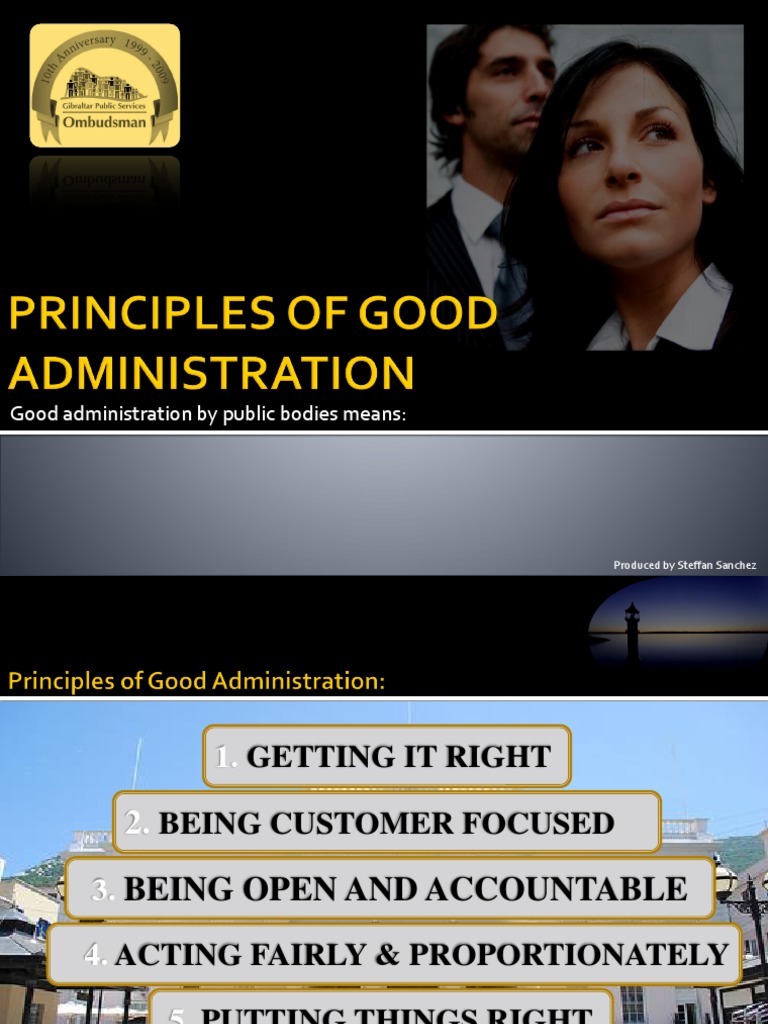 Principles of Good Administration | PDF | Decision Making | Virtue