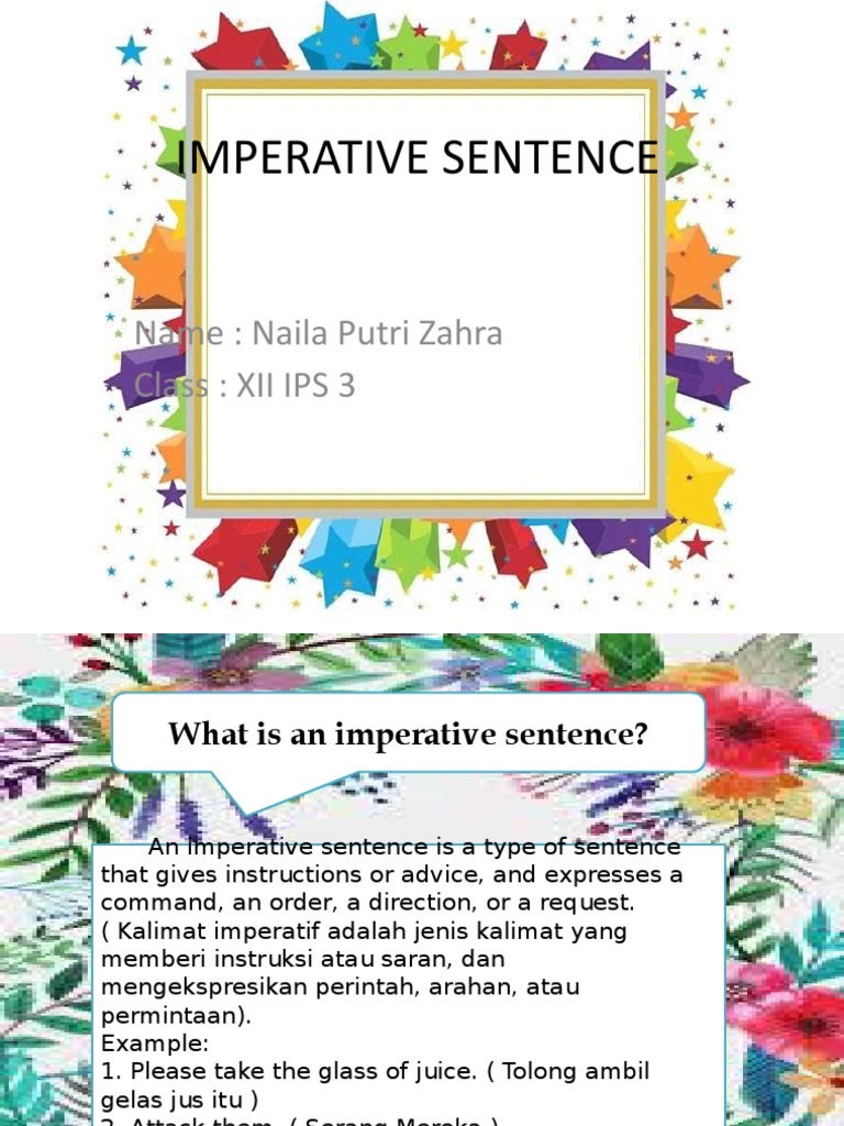Understanding Imperative Sentences | PDF | Verb | Sentence (Linguistics)