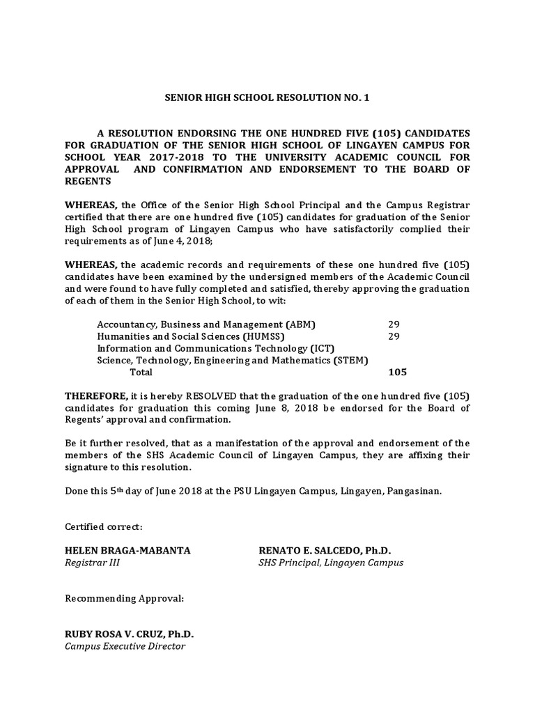 Registrar III SHS Principal, Lingayen Campus | PDF | Career & Growth ...