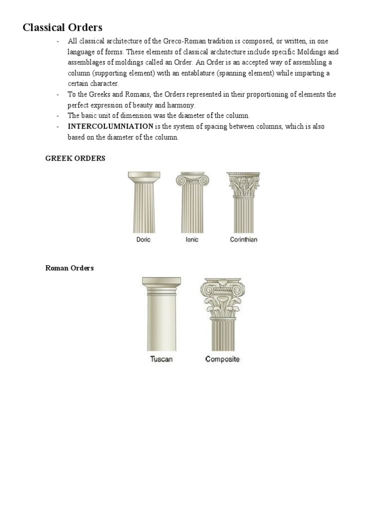 Classical Orders PDF | PDF