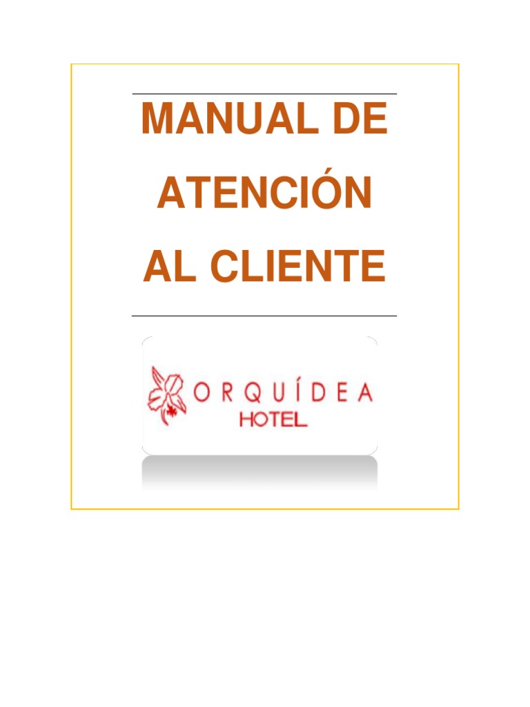 Manual de Atención al Cliente Hotel | PDF | Servicio al Cliente | Cliente