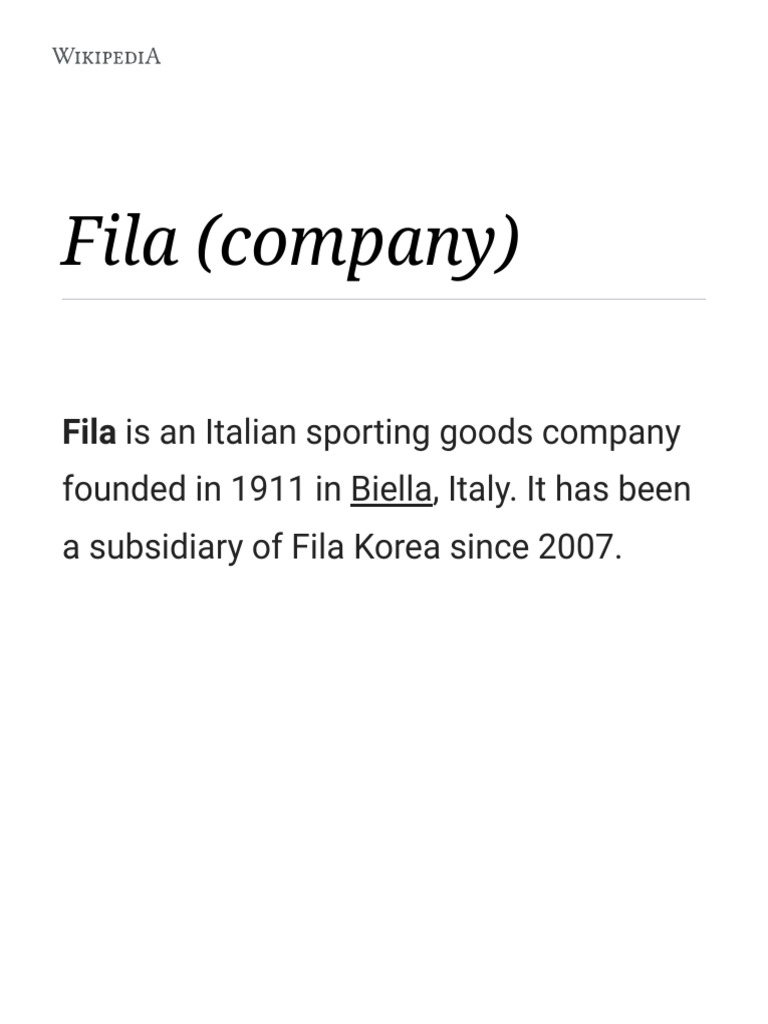 fila company