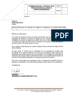 Carta Terminación Obra Labor Junio 15