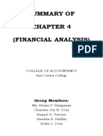 Summary of (Financial Analysis) : Group Members