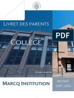 Livret Des Parents College 2019 2020 PDF
