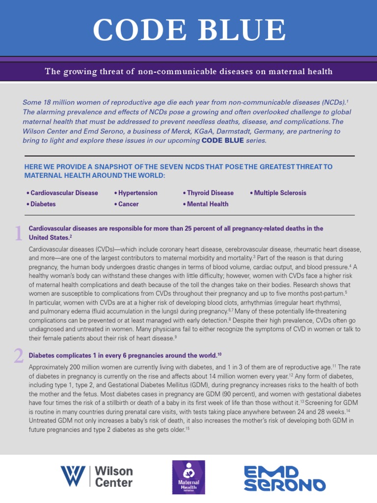 Code Blue The growing threat of diseases on maternal