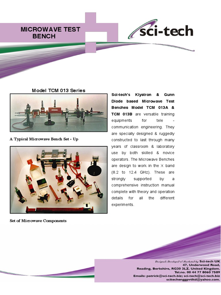 Microwave Test Bench PDF Microwave Waveguide