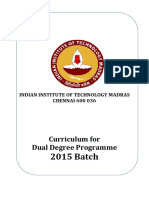 IIT Madras Dual Degree Aerospace Engineering Curriculum 2015