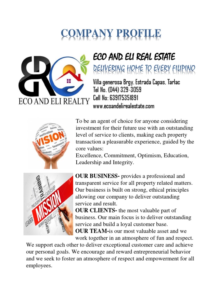 Company Profile Eco and Eli Real Estate PDF