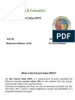 Monitoring & Evaluation: Net Present Value (NPV)