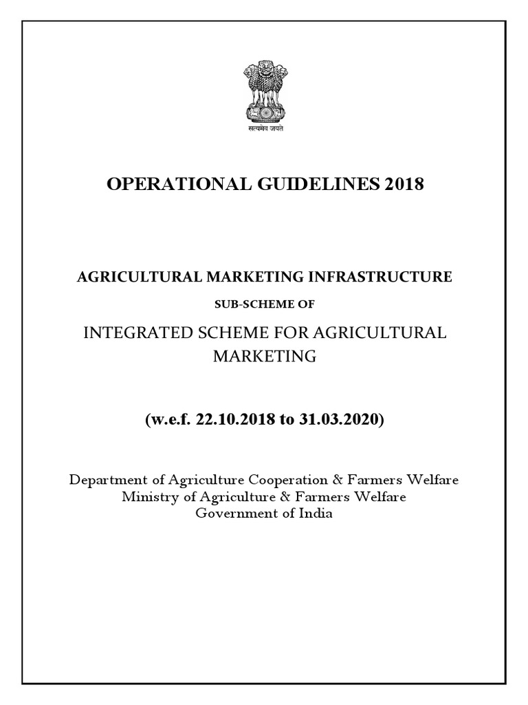 AMI Guidelines Wef 22.10.2018 PDF Warehouse Food Security