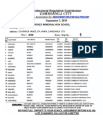 Zamboanga Rme RM Assignments For September 2019-B PDF