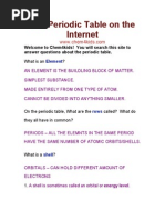 The Periodic Table Webquest Answers