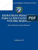 Estrategia Pedagogica para La Educacion La Voz Del Maestro