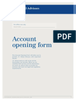 Account Opening Form: J.F. Global Advisors