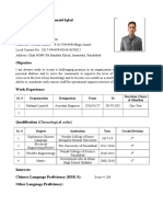 NAME: Muhammad Junaid Iqbal: Sr. # Organization Designation From To Duration (Years & Months)