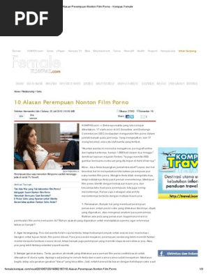10 Alasan Perempuan Nonton Film Porno Kompas Female Pdf