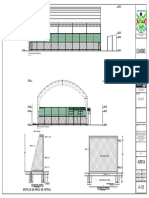 Elevaciones y planos del complejo deportivo en Canchapalca