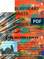 Contemporary Arts in Region II: Folk architectures, Weaving, Carving, Performing arts, Graphic and Plastic Art, Ornament, textile And Fiber Art, Pottery