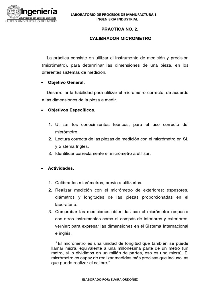 Practica No 2 PDF | PDF | Medición | Herramientas