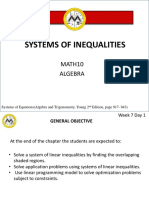 Systems of Inequalities Solved(Math