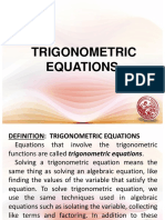 Lesson 8 - Trigonometric Equations