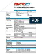 SMA and Reverse Polarity SMA Specifications