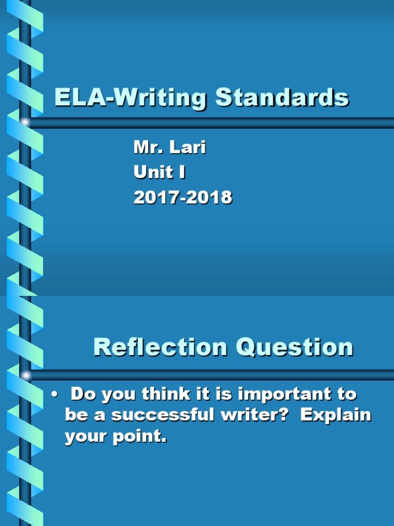Writing Standards PDF Essays Paragraph