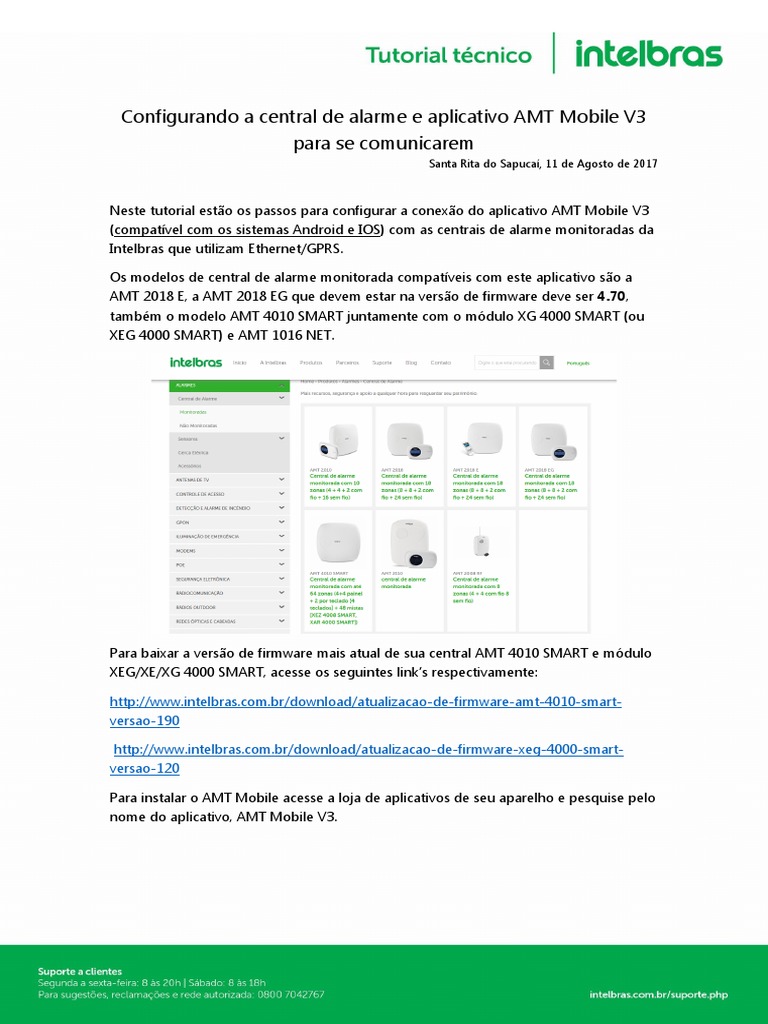 Tutorial Intelbras Amt Mobile v3 PDF Celulares Modelo cliente
