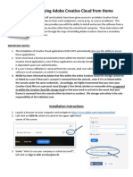 Adobe CC Home Set Up