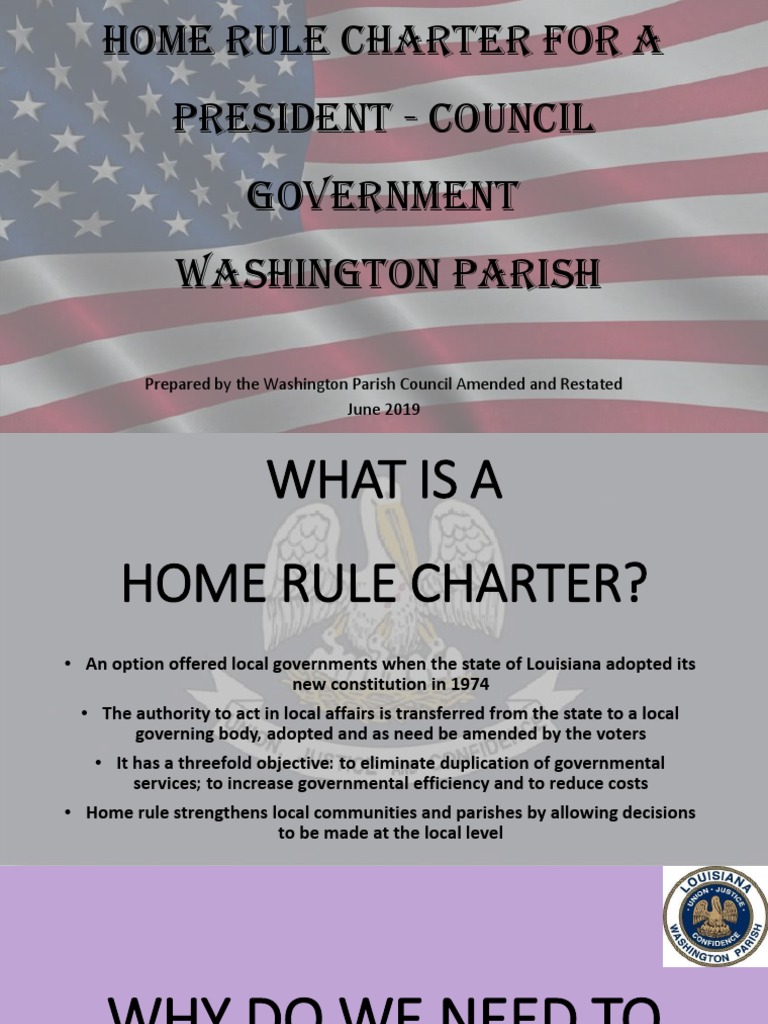 Updated Home Rule Charter for Washington Parish | PDF | U.S. State | Repeal