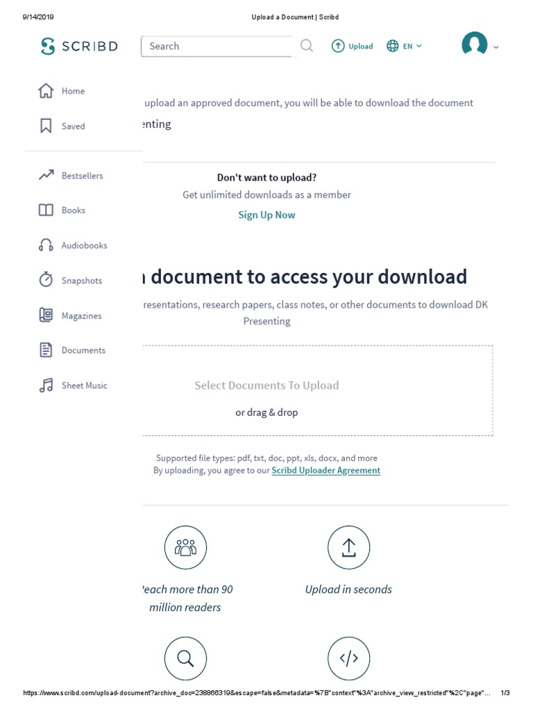 Upload A Document To Access Your Download: DK Presenting | PDF | Scribd ...
