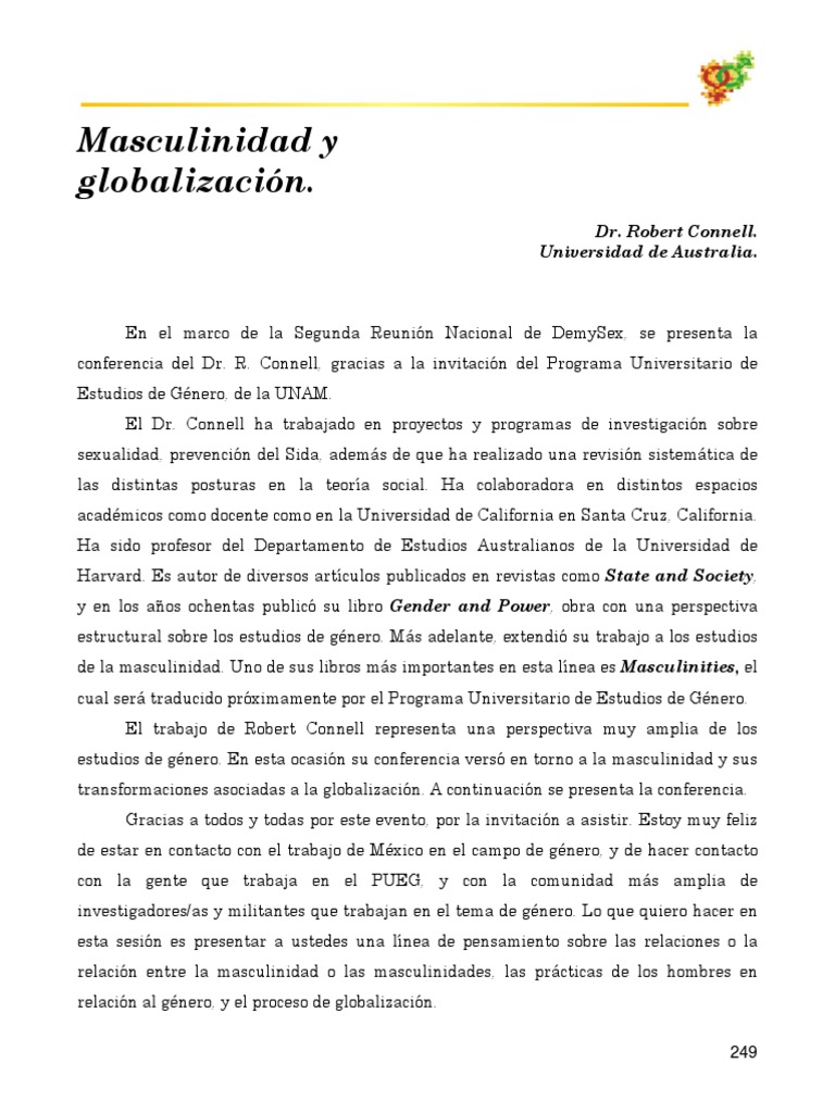 Masculinidad y Globalización: Crisis Actual | PDF | Masculinidad ...