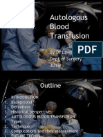 Autologous Blood Transfusion