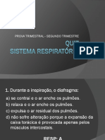 Prova trimestral - Sistema respiratório