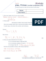 Number H Factors Multiples Primes Number Properties v2 SOLUTIONS