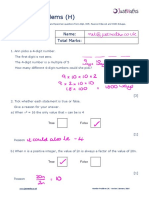 Number H Number Problems v2 Solutions