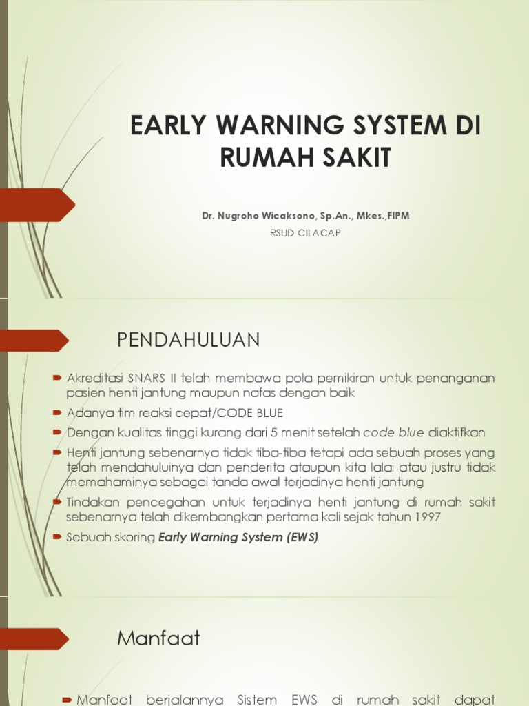 Early Warning System Di Rumah Sakit PDF