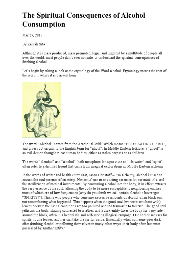 The Spiritual Consequences of Alcohol Consumption | PDF | Extrasensory ...