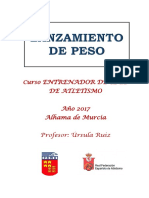 Temario Lanzamiento de Peso. Curso FAMU ENTRENADOR DE CLUB PDF