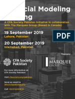 Financial Modeling Training: 19 September 2019 20 September 2019