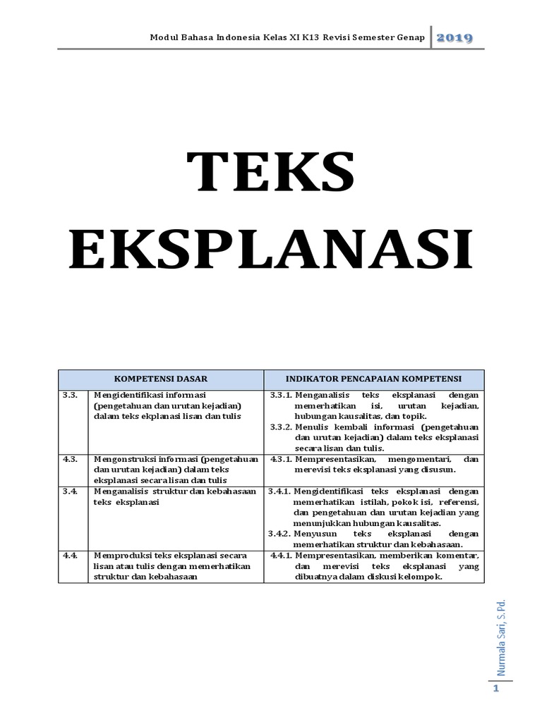 Teks Eksplanasi
