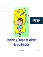 1 Dominio y Campo de Valores de Una Funcion