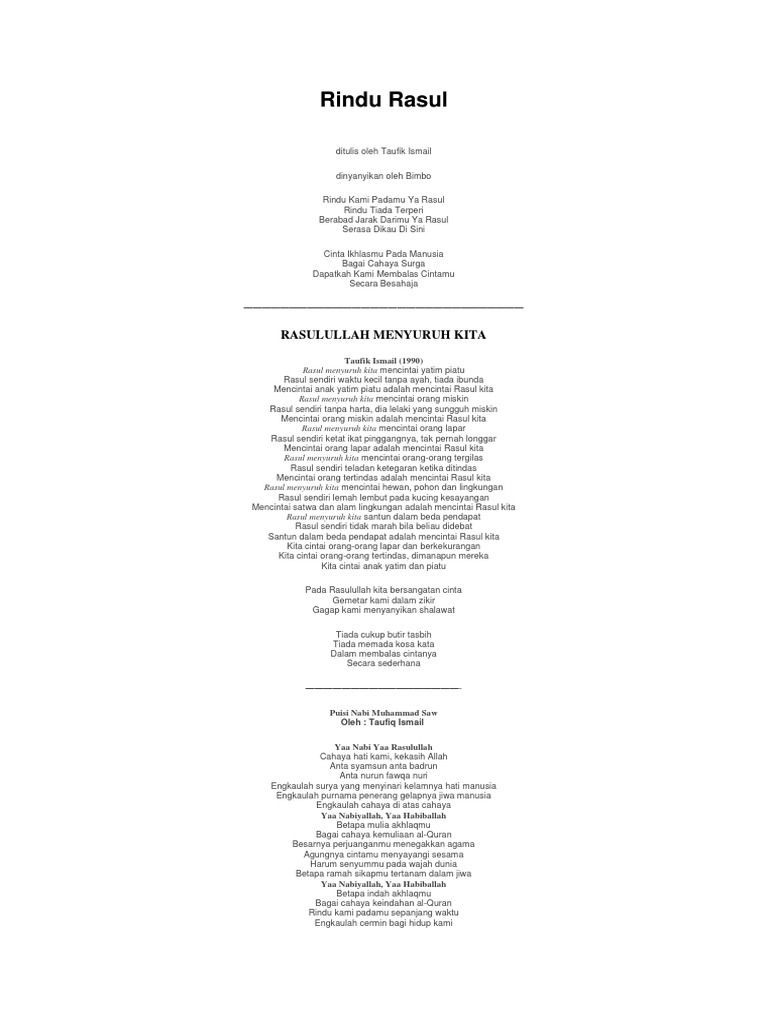 Puisi Maulid Nabi | PDF