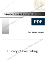 Introduction to the History of Computing