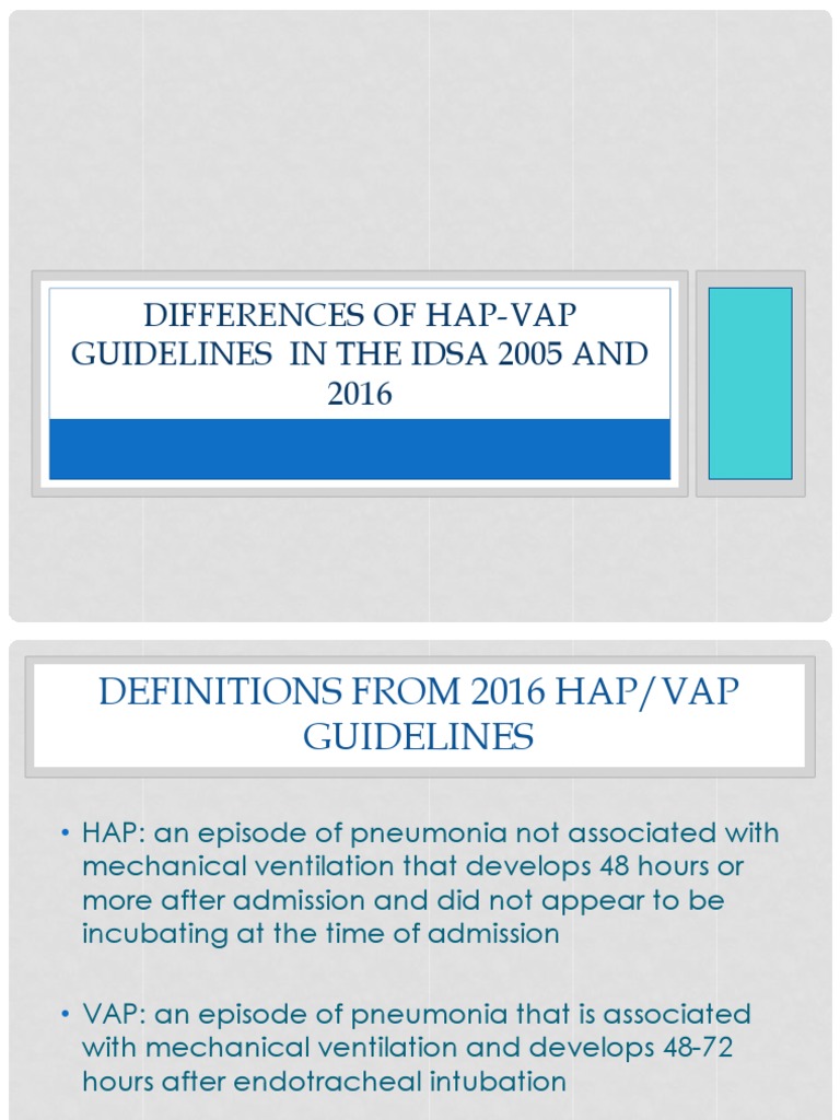 Differences of HapVap Guidelines in The Idsa 2005 and 2016 PDF