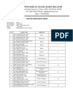 DAFTAR Dinas Bulanan