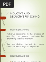 Inductive and Deductive Reasoning