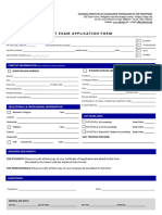 Cat Exam Application Form: Personal Data
