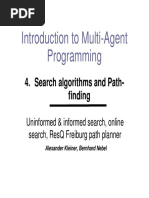 Introduction To Multi-Agent Programming: Search Algorithms and Path-Finding